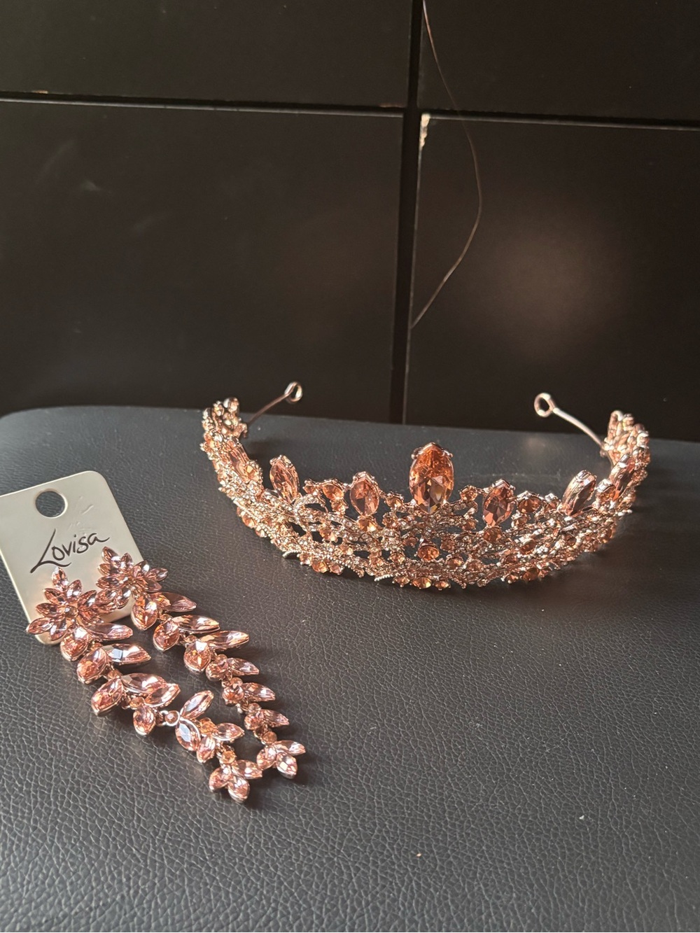 Lovisa Rose Gold Earrings and Rose Gold Crown from Aracely’s
